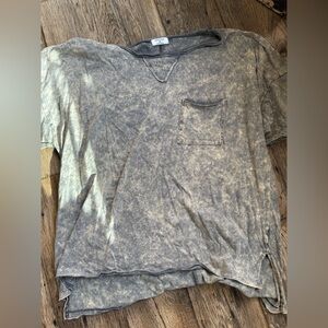 Zenana Outfitters 2X Vintage Wash Gray Tee